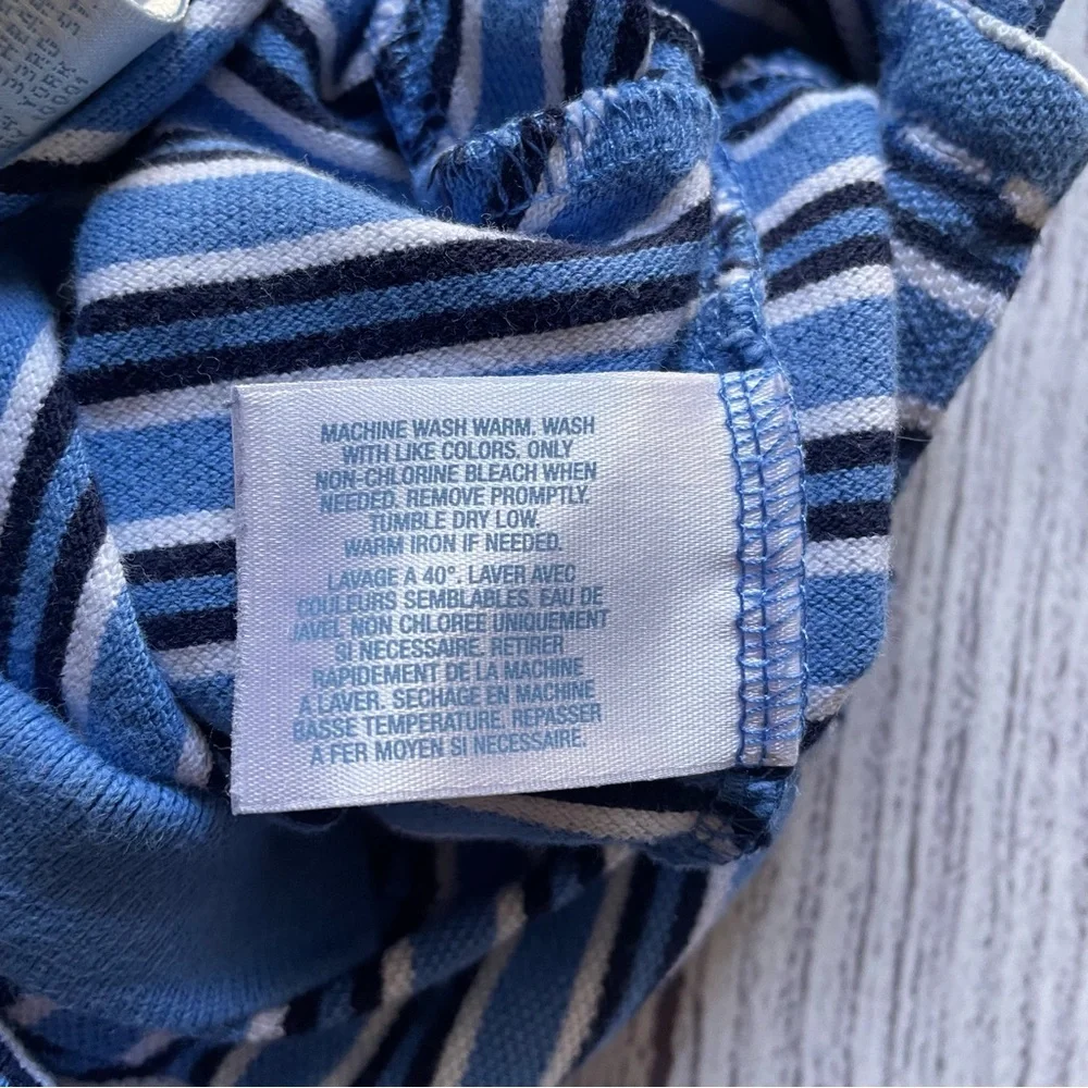 Ralph Lauren Blue Striped Long Sleeve Romper size 3 months